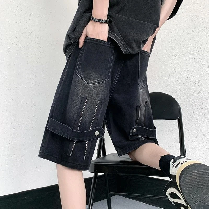 Men's Black Cargo Shorts With Strap Detail Loose Fit Streetwear Casual Shorts
Men's Black Cargo Shorts With Strap Detail Loose Fit Streetwear Casual Shorts