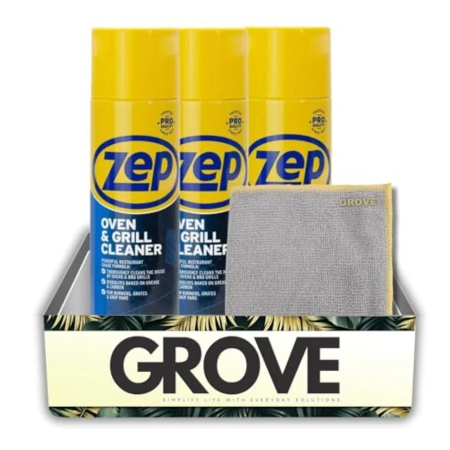 Zep No Scent Oven and Grill Cleaner 19 oz 3-Pack Bundle with Microfiber Cleaning Cloth Thick Foam Formula for Deep Grease and G
Zep No Scent Oven and Grill Cleaner 19 oz 3-Pack Bundle with Microfiber Cleaning Cloth Thick Foam Formula for Deep Grease and G