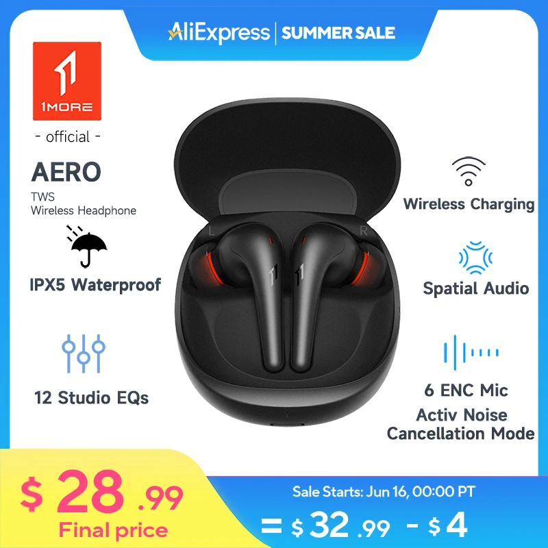 1MORE Aero Ear buds Noise Cancellation Bluetooth 5.2 flash-sale Clear Calls 28h Playtime Wireless Charging headset electronic
1MORE Aero Ear buds Noise Cancellation Bluetooth 5.2 flash-sale Clear Calls 28h Playtime Wireless Charging headset electronic