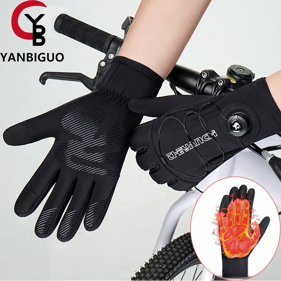 YANBIGUO Men's Winter Cycling Gloves With Touch Screen Adjustable Windproof Waterproof Gloves For Outdoor Motorcycle Skiing
YANBIGUO Men's Winter Cycling Gloves With Touch Screen Adjustable Windproof Waterproof Gloves For Outdoor Motorcycle Skiing