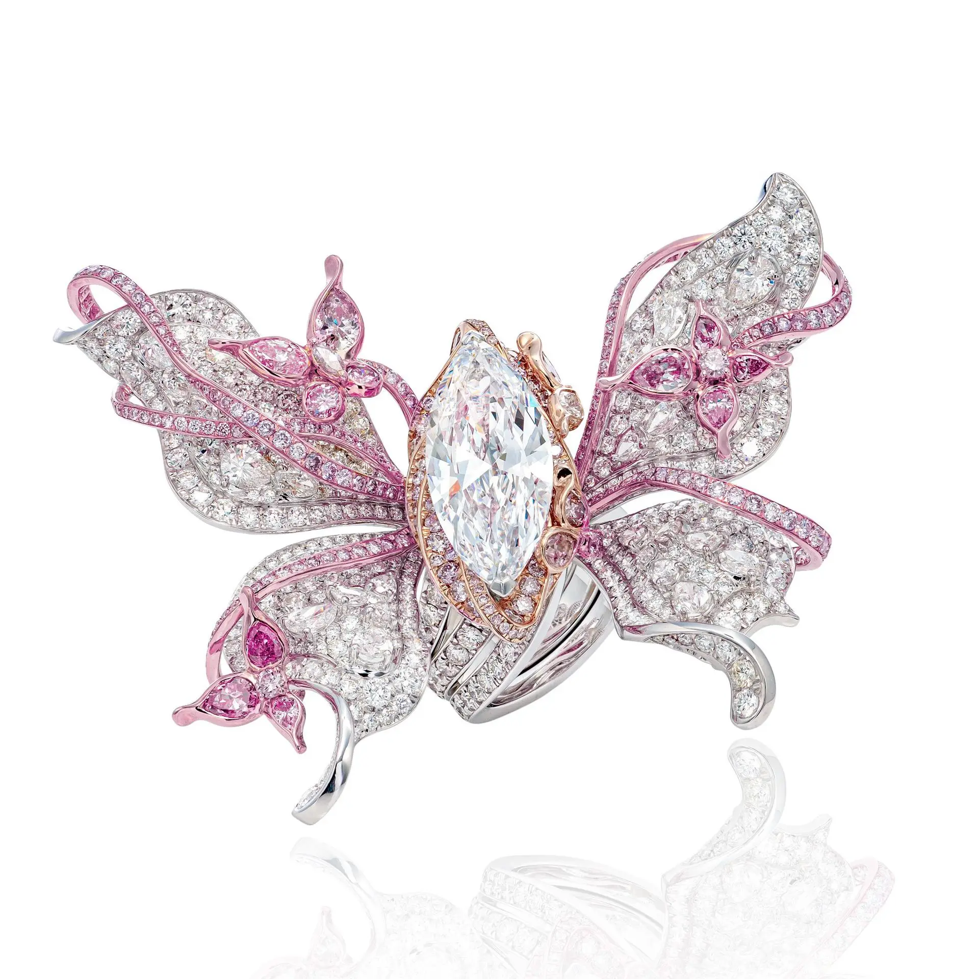 New S925 Silver Ring High Carbon Diamond Butterfly Three Wear High End Jewelry for Girls' Wedding Jewelry
New S925 Silver Ring High Carbon Diamond Butterfly Three Wear High End Jewelry for Girls' Wedding Jewelry