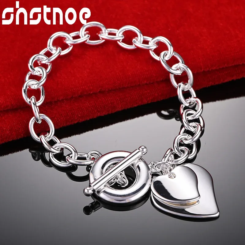 SHSTONE 925 Sterling Silver Trendy Popular Double Heart Bracelets For Woman Bridal Chain Wedding Party Birthday Fashion Jewelry
SHSTONE 925 Sterling Silver Trendy Popular Double Heart Bracelets For Woman Bridal Chain Wedding Party Birthday Fashion Jewelry