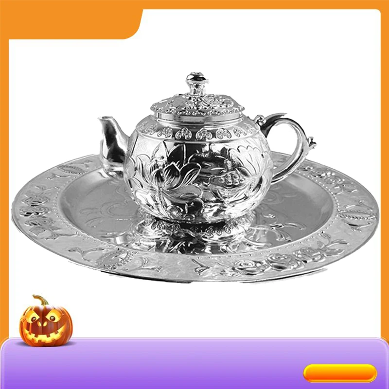 Silver cup B08 999 sterling silver dragon Totem tea set wine tray pot Chinese retro tea set holiday gift
Silver cup B08 999 sterling silver dragon Totem tea set wine tray pot Chinese retro tea set holiday gift