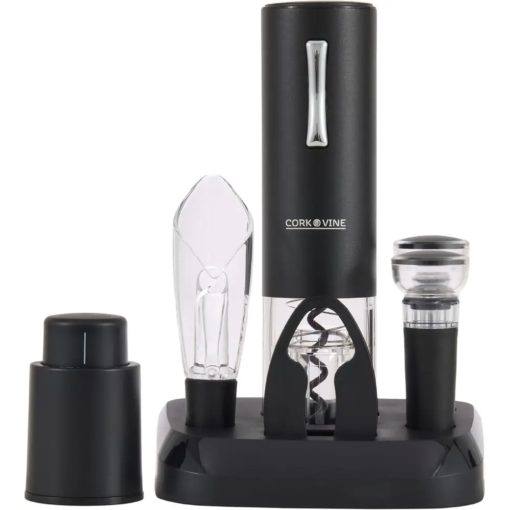 Перезаряжаемый набор для вина из 7 предметов: электрический штопор, зарядная база, умная пробка, аэратор, дозатор масла, штопор-открывалка, 2 вакуумные пробки
Перезаряжаемый набор для вина из 7 предметов: электрический штопор, зарядная база, умная пробка, аэратор, дозатор масла, штопор-открывалка, 2 вакуумные пробки