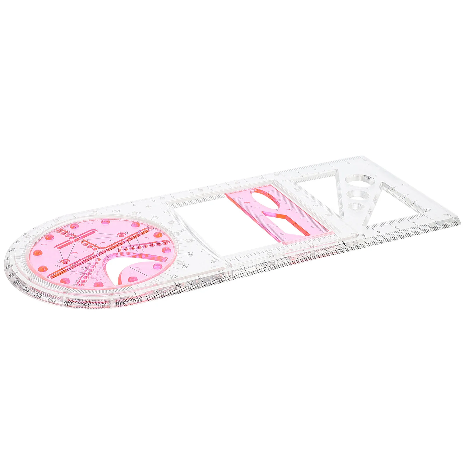 Plastic Drawing Ruler Set Multifunctional Geometric Shape Stencil Tool for Students Exam Measuring Lightweight Clear
Plastic Drawing Ruler Set Multifunctional Geometric Shape Stencil Tool for Students Exam Measuring Lightweight Clear