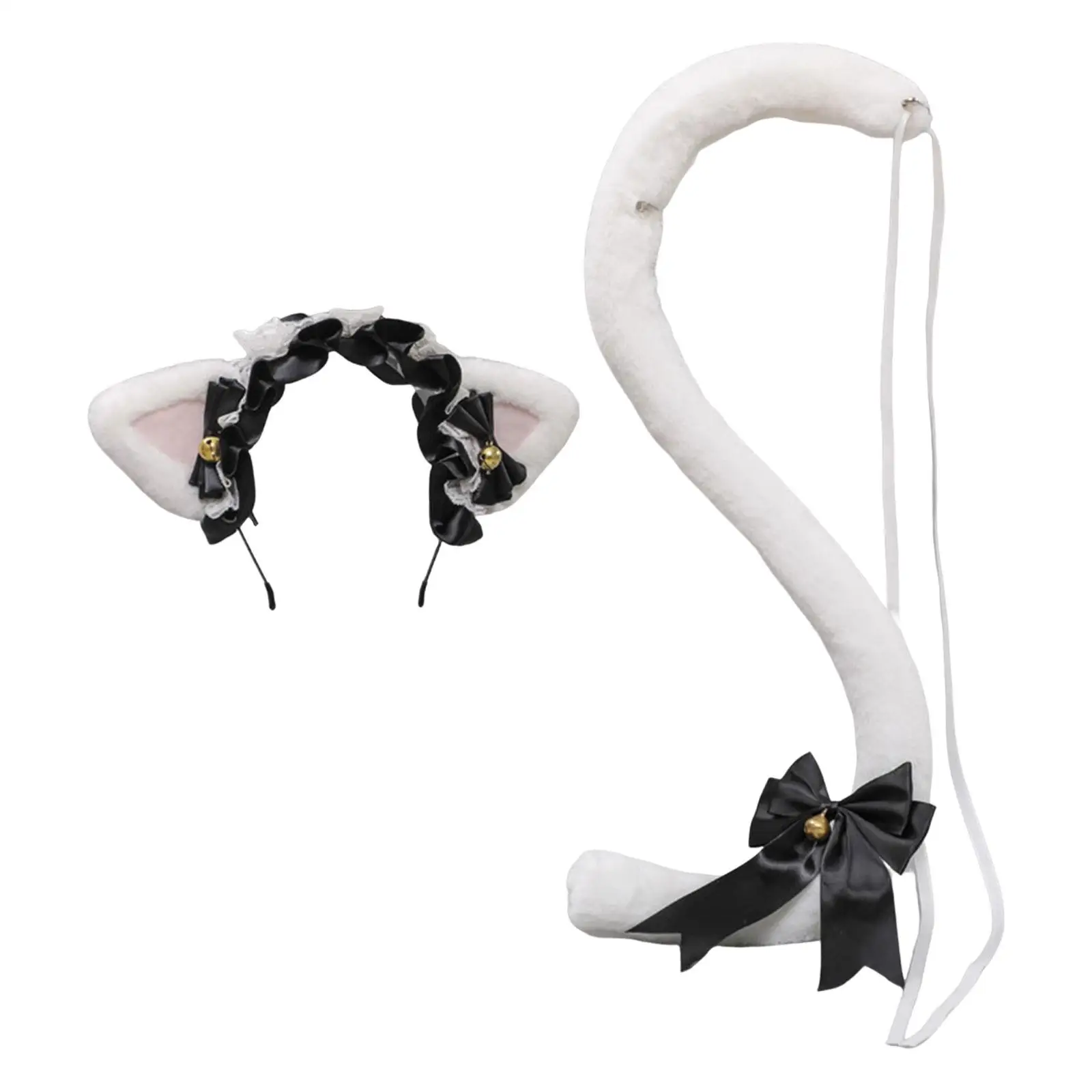 Cat Ears Headband and Tail Headwear Headdress Animal Themed Parties Cat Tail for Festival Birthday Performance Masquerade Party
Cat Ears Headband and Tail Headwear Headdress Animal Themed Parties Cat Tail for Festival Birthday Performance Masquerade Party