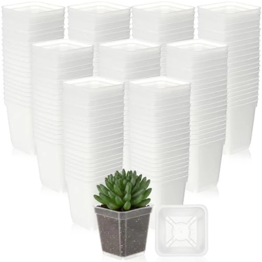 200 Pack 3 Inch Nursery Pot Square Flower Pots Plastic Plant Succulent Planter Seed Starting Pots with Drainage Holes for Garde
200 Pack 3 Inch Nursery Pot Square Flower Pots Plastic Plant Succulent Planter Seed Starting Pots with Drainage Holes for Garde