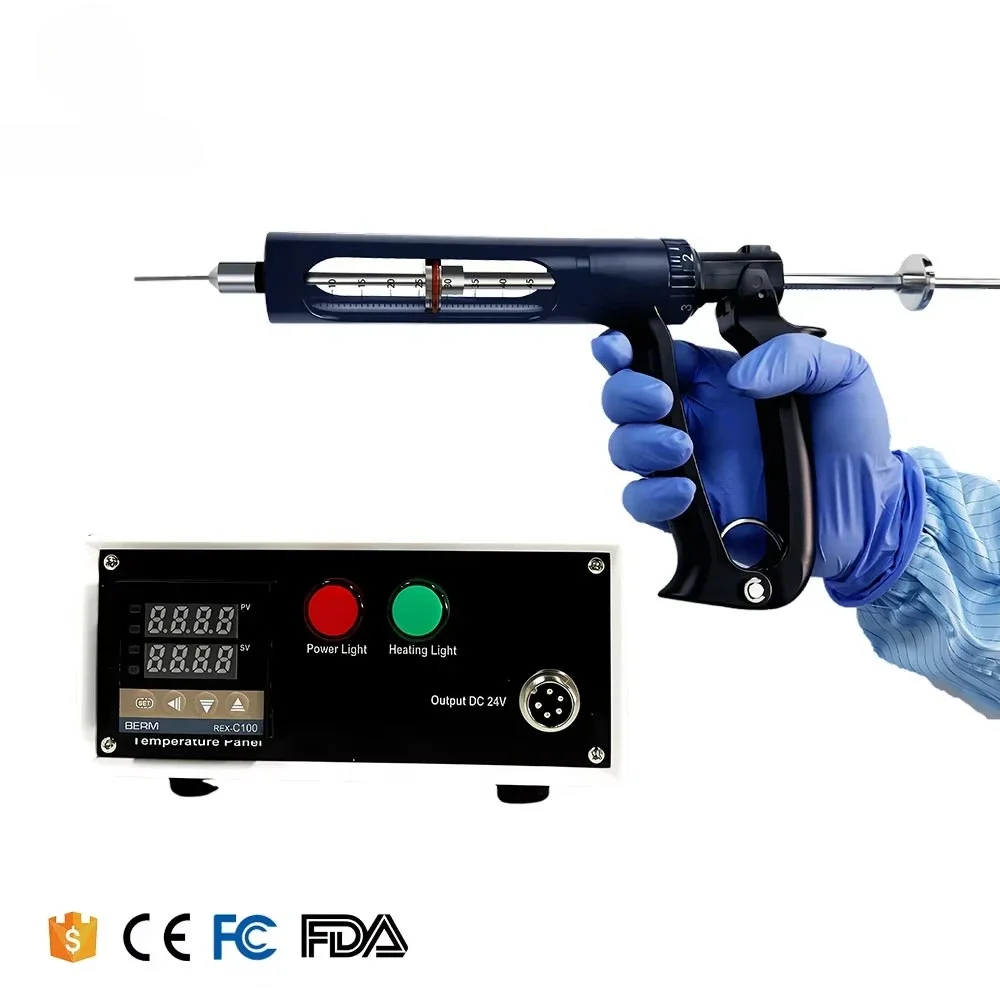 CE FCC Small Portable Semi Auto Hot Oil Liquid Filling Machine 50ml Capacity 0.5 1 5ml Thick Oil Syringe Gun Adjustable Temp
CE FCC Small Portable Semi Auto Hot Oil Liquid Filling Machine 50ml Capacity 0.5 1 5ml Thick Oil Syringe Gun Adjustable Temp