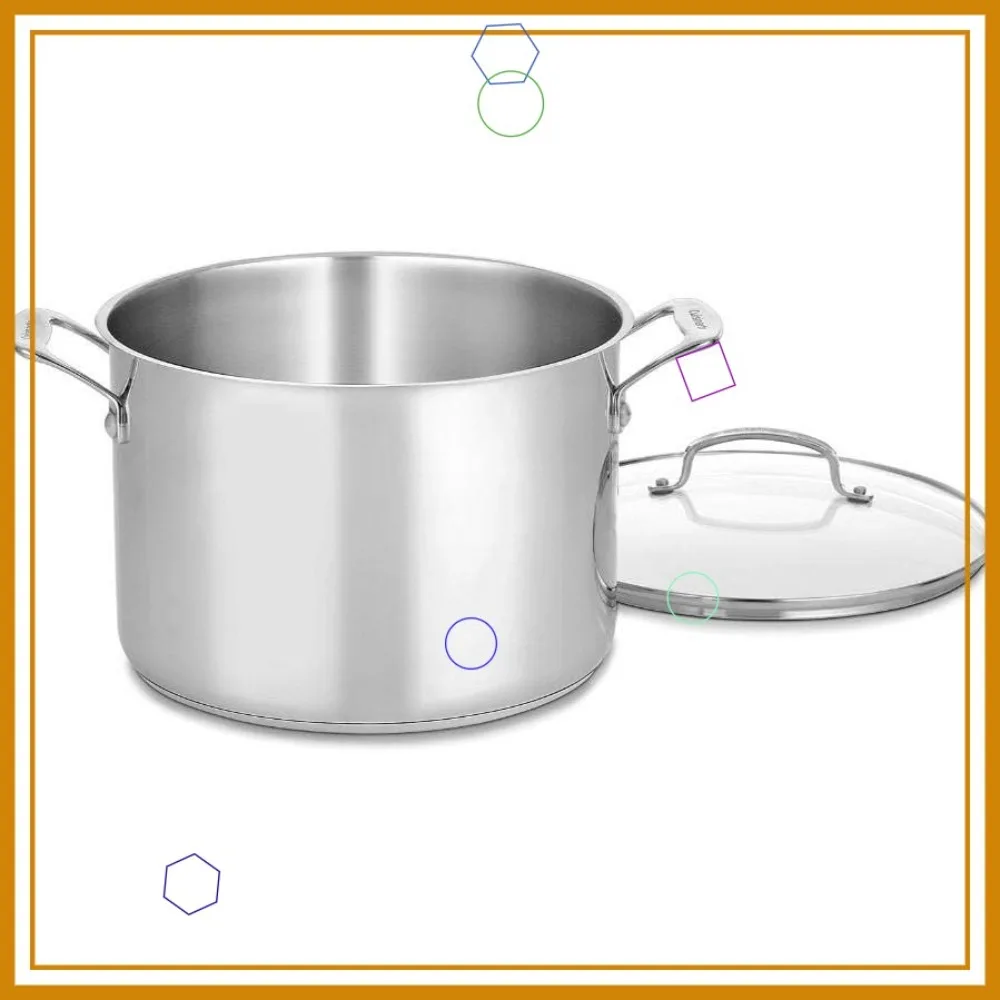 10-Quart Stainless Steel Stockpot with Glass Lid, Brushed Finish for Home Cooking
10-Quart Stainless Steel Stockpot with Glass Lid, Brushed Finish for Home Cooking