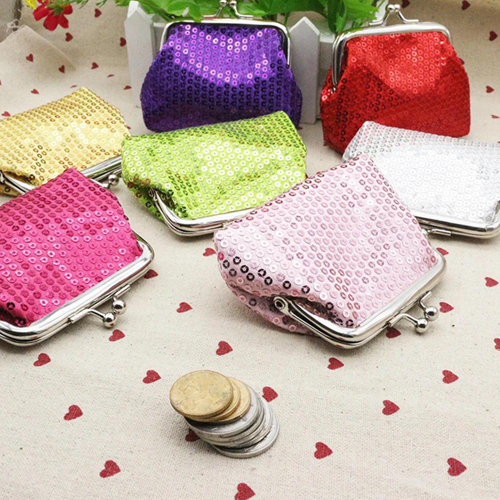 6Pcs Mini Sequin Coin Purse Waterproof Small Wallet Buckle Design for Cash Keys Lipstick Travel Coin Purse Small Wallet
6Pcs Mini Sequin Coin Purse Waterproof Small Wallet Buckle Design for Cash Keys Lipstick Travel Coin Purse Small Wallet