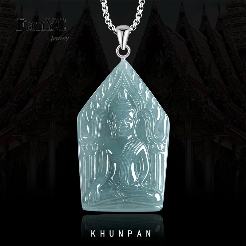 Natural Jadeite Blue Water Longbo Kunping Buddha Pendant Exquisite Crafts Ethnic Style Necklace Fashion Men and Women Jewelry
Natural Jadeite Blue Water Longbo Kunping Buddha Pendant Exquisite Crafts Ethnic Style Necklace Fashion Men and Women Jewelry