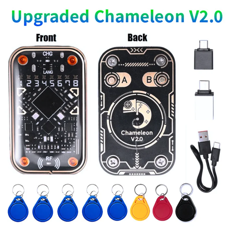 B37B-Chameleon Ultra V2.0 RFID Смарт-чип-эмулятор + 4Xcuid/UID-брелок 125 кГц 13,56 МГц Декодирование карт NFC Дубликатор
B37B-Chameleon Ultra V2.0 RFID Смарт-чип-эмулятор + 4Xcuid/UID-брелок 125 кГц 13,56 МГц Декодирование карт NFC Дубликатор