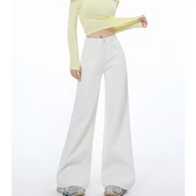 Girls Fashion Retro Loose Straight Leg Jeans Women New Simple High Waist Denim Trousers Female Solid Versatile Flared Pants
Girls Fashion Retro Loose Straight Leg Jeans Women New Simple High Waist Denim Trousers Female Solid Versatile Flared Pants