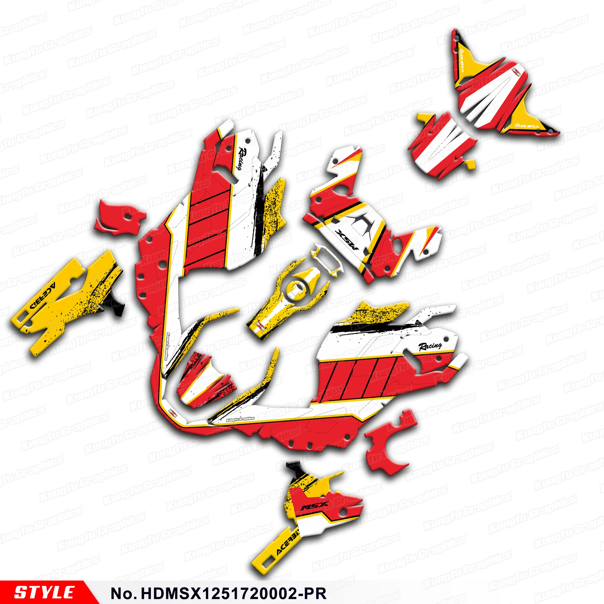 Motorcycle Stickers Vinyl Graphics for Honda Grom & MSX 125 2017 2018 2019 2020, HDMSX1251720002-PR
Motorcycle Stickers Vinyl Graphics for Honda Grom & MSX 125 2017 2018 2019 2020, HDMSX1251720002-PR