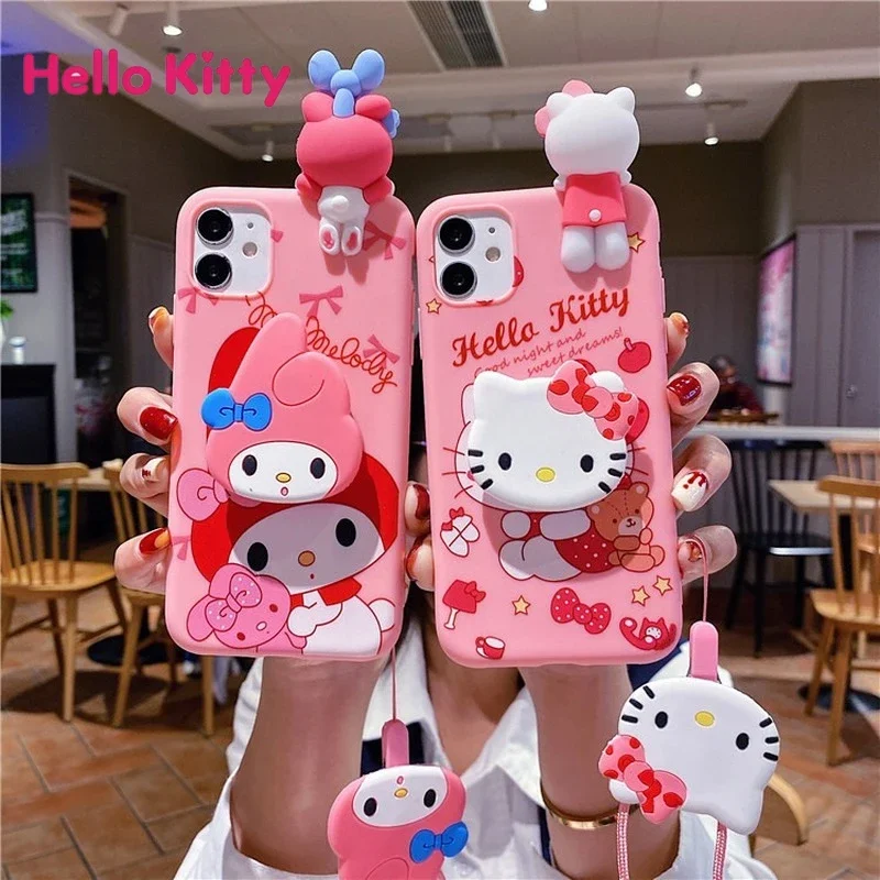 Hello Kitty Mobile Phone Case with Bracket for IPhone13promax 12pro 11 13 Xsmax Xs 7 8 Cute Girl Mobile Phone Cover with Rope 
Hello Kitty Mobile Phone Case with Bracket for IPhone13promax 12pro 11 13 Xsmax Xs 7 8 Cute Girl Mobile Phone Cover with Rope