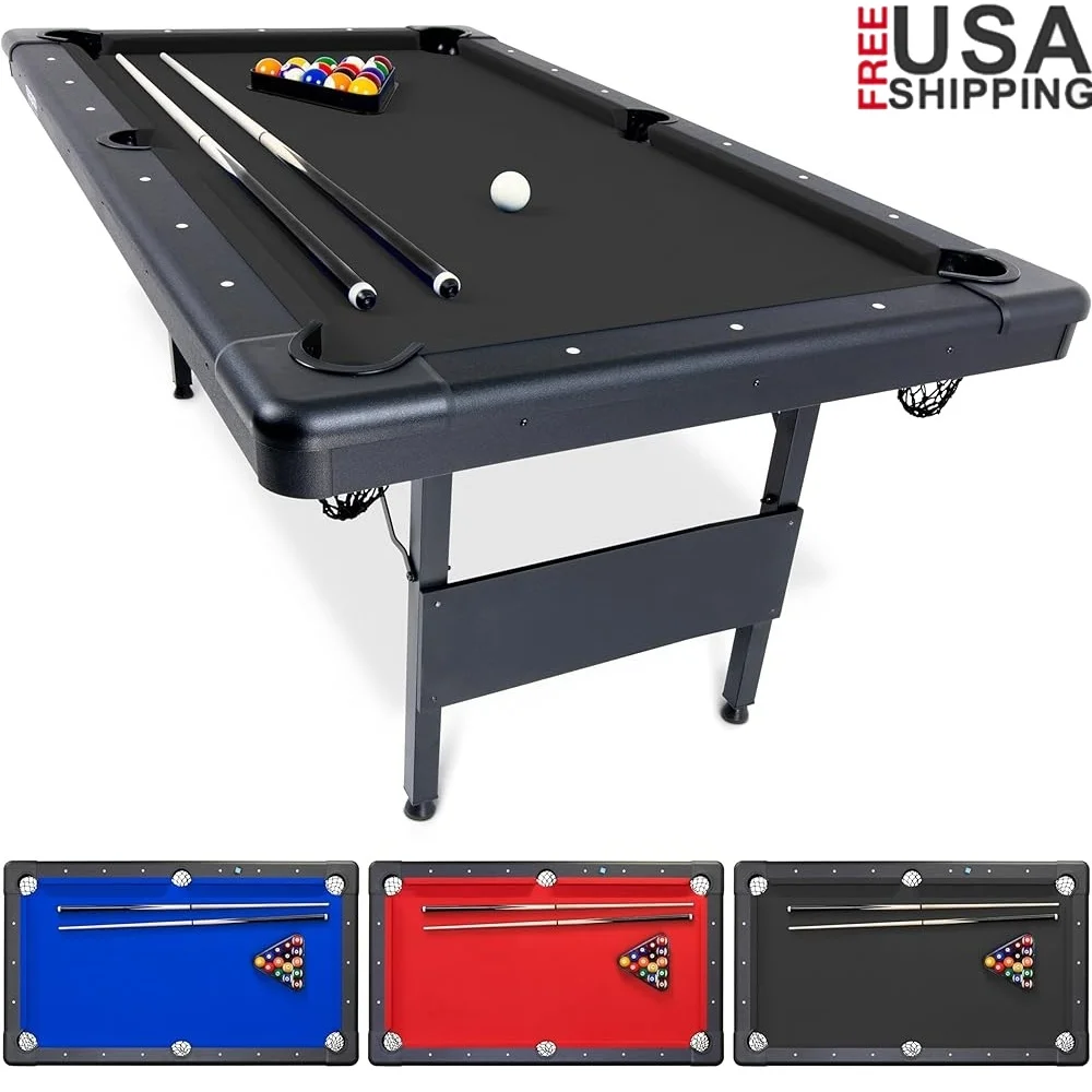Portable Billiards Table Complete Set with 15 Balls 2 Cues Chalk Felt Brush Instant Setup Steel Frame Game Room Office
Portable Billiards Table Complete Set with 15 Balls 2 Cues Chalk Felt Brush Instant Setup Steel Frame Game Room Office