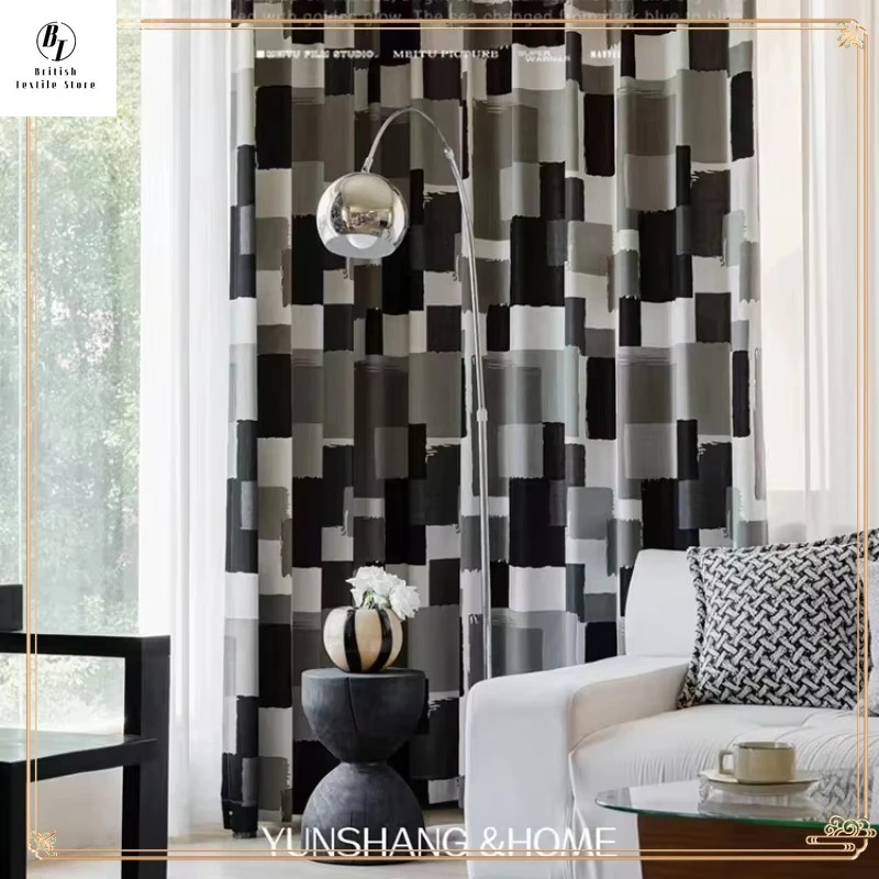 American French Retro Luxury Curtains for Living Room Bedroom Dining Window Custom Tulle Blackout Black White Square Geometry
American French Retro Luxury Curtains for Living Room Bedroom Dining Window Custom Tulle Blackout Black White Square Geometry