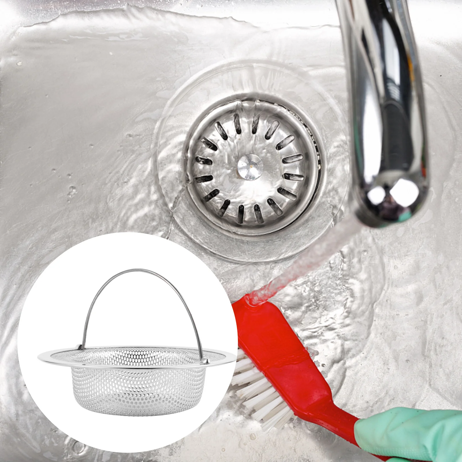 Stainless Steel Sink Strainer Basket Kitchen Bathroom Anti-Clogging Drain Filter With Handle Pinhole Design Durable
Stainless Steel Sink Strainer Basket Kitchen Bathroom Anti-Clogging Drain Filter With Handle Pinhole Design Durable