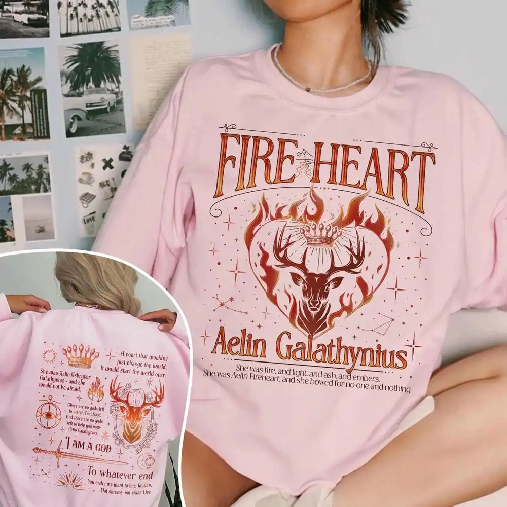 Women Fireheart Fan Merch Fourth Wing Merch Bookish Sweater Aelin Galathynius Unisex Y2K Pullovers Funny Sweatshirt Streetwear
Women Fireheart Fan Merch Fourth Wing Merch Bookish Sweater Aelin Galathynius Unisex Y2K Pullovers Funny Sweatshirt Streetwear