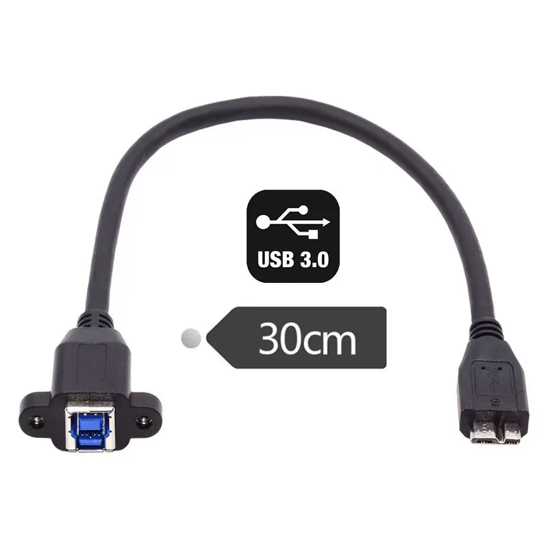 5Gbps USB 3.0 Type-B Female to USB3.0 Micro-B Male Cable Extension for Disk SSD Camera Data 30cm
5Gbps USB 3.0 Type-B Female to USB3.0 Micro-B Male Cable Extension for Disk SSD Camera Data 30cm