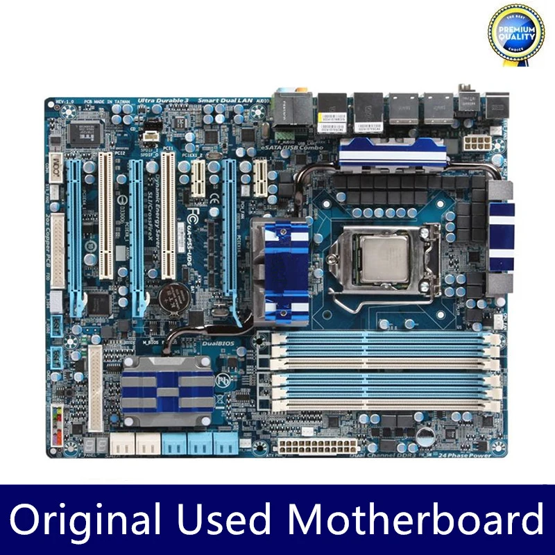 GA-P55-UD6 P55-UD6 motherboard DDR3 LGA 1156 Support I3 I5 i7 cpu 16GB USB2.0 VGA HDMI P55 Desktop motherborad
GA-P55-UD6 P55-UD6 motherboard DDR3 LGA 1156 Support I3 I5 i7 cpu 16GB USB2.0 VGA HDMI P55 Desktop motherborad