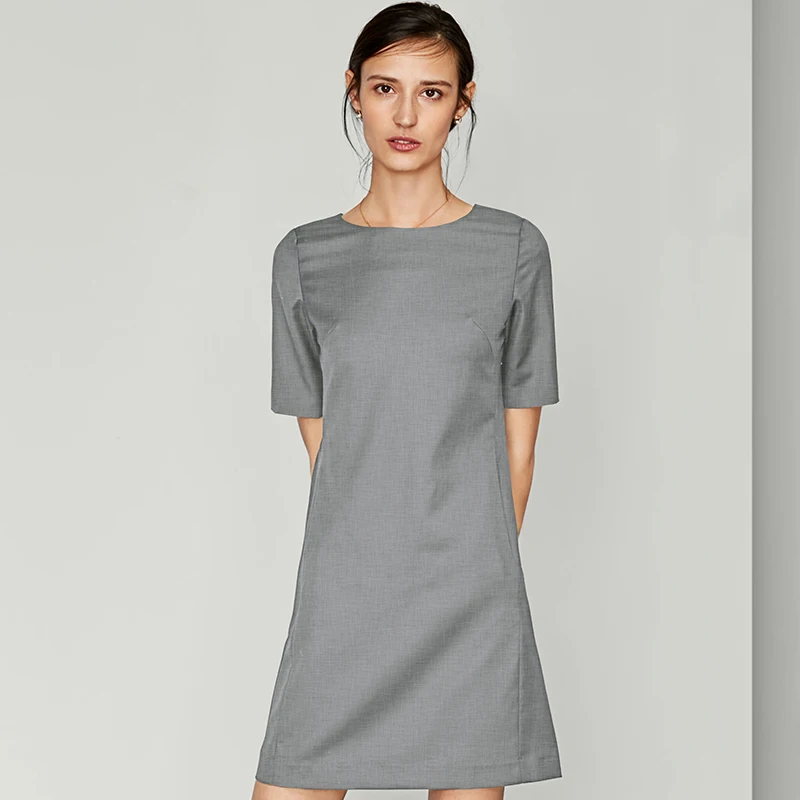 LeLenth Professional Women's Dress Summer 2024 Grey Bodycon Skirt Slimming Waist Formal Occasion Short Sleeve round Neck A-Li...
LeLenth Professional Women's Dress Summer 2024 Grey Bodycon Skirt Slimming Waist Formal Occasion Short Sleeve round Neck A-Li...