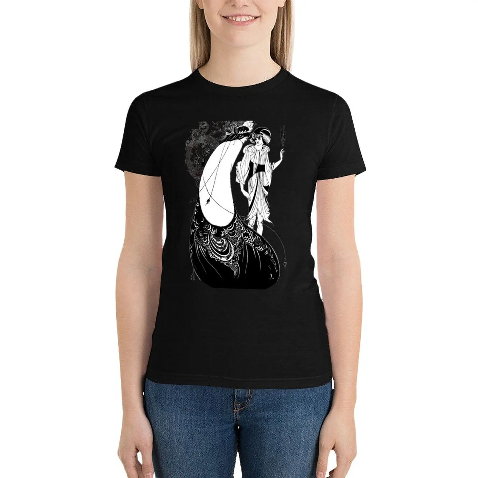 HD. The Peacock Skirt; from "Salomé" by Aubrey Beardsley T-Shirt Blouse Women's t-shirt
HD. The Peacock Skirt; from "Salomé" by Aubrey Beardsley T-Shirt Blouse Women's t-shirt