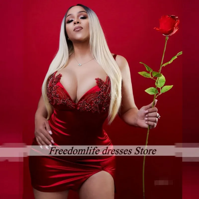 Cara&Alan Red Party Dress Crystal Short Prom Dress Satin Birthday Dresses Women Sexy Vestidos De Graduación Customized
Cara&Alan Red Party Dress Crystal Short Prom Dress Satin Birthday Dresses Women Sexy Vestidos De Graduación Customized