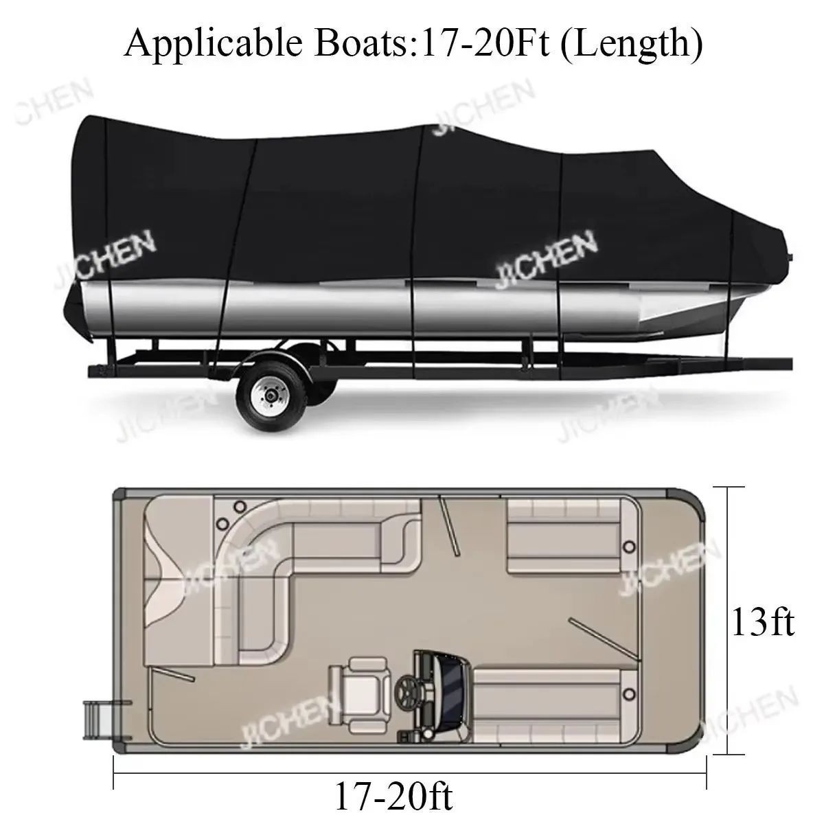 CJccte Artikel Oxford Cloth Waterproof Boat Cover, Towed V-shaped Square Fishing Boat Cover, Rain Protection, Sun Pro
CJccte Artikel Oxford Cloth Waterproof Boat Cover, Towed V-shaped Square Fishing Boat Cover, Rain Protection, Sun Pro