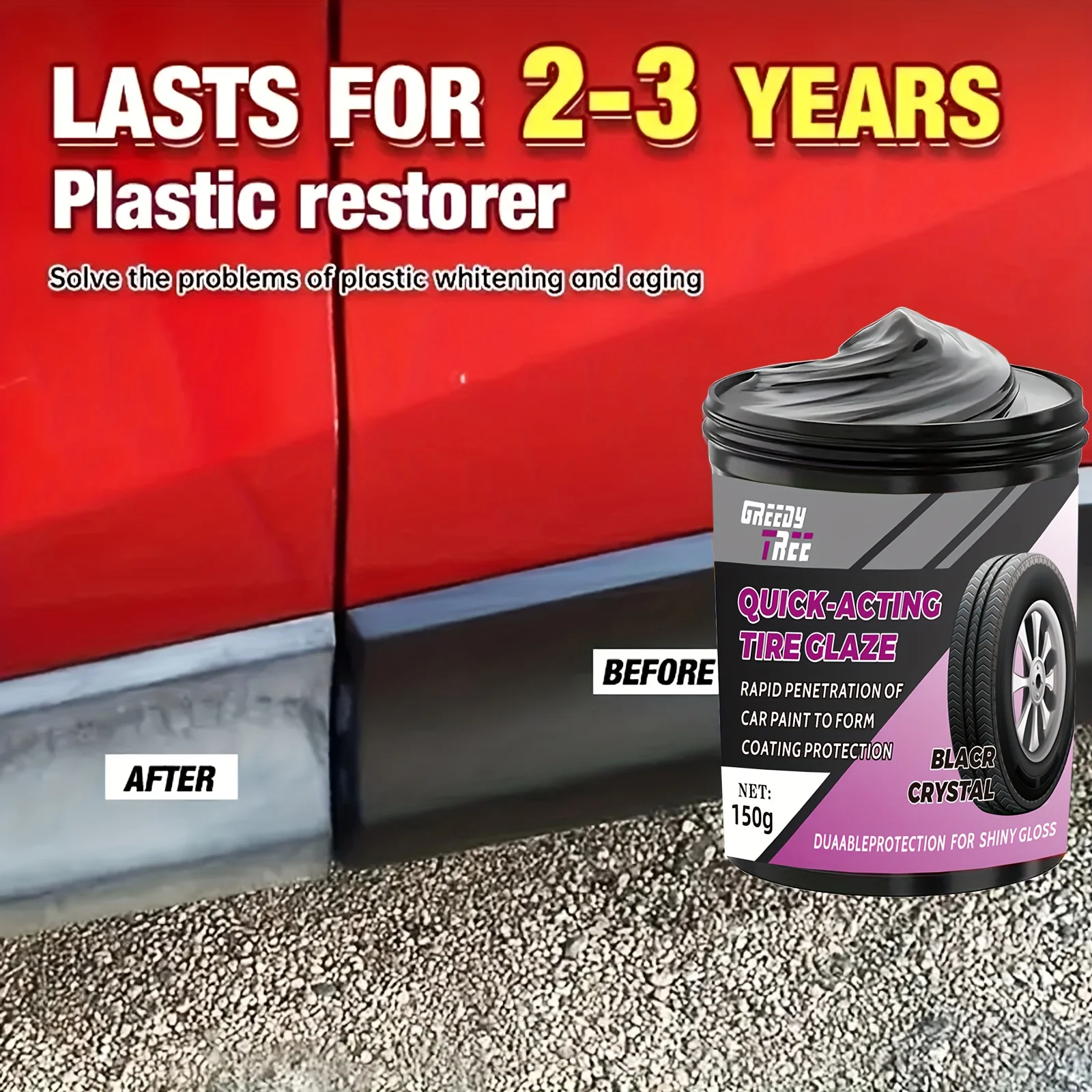 150 г Ultimate Car Tire Shine Wax — глянцевое защитное покрытие для длительной устойчивости к ультрафиолетовому излучению и водонепроницаемой отделки
150 г Ultimate Car Tire Shine Wax — глянцевое защитное покрытие для длительной устойчивости к ультрафиолетовому излучению и водонепроницаемой отделки