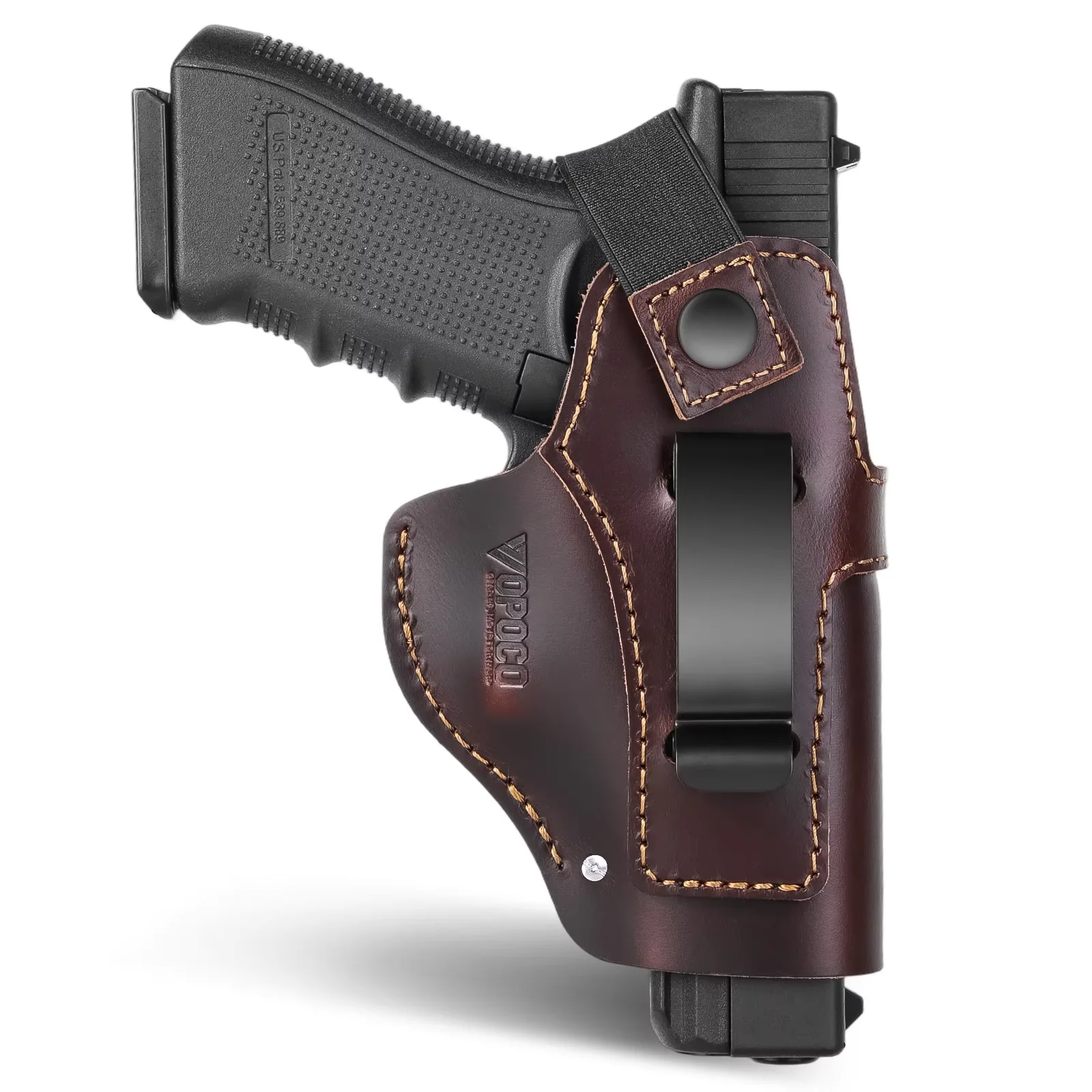 IWB Leather Holster fits Glock 17 19 Concealed Carry Gun Holster for Right Hand Use, Adjustable Retention for More Size Pistols
IWB Leather Holster fits Glock 17 19 Concealed Carry Gun Holster for Right Hand Use, Adjustable Retention for More Size Pistols