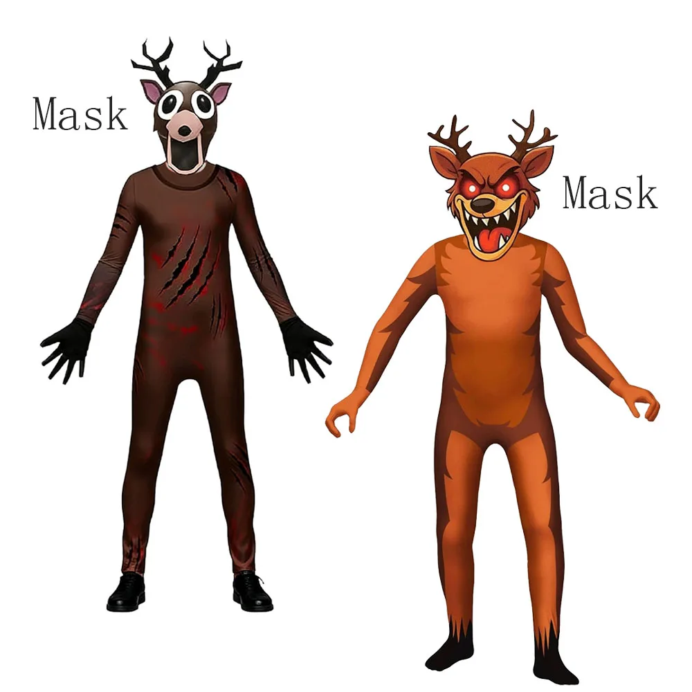 99 Nights in The Forest Cosplay Costume for Kids Animals Deer Cosplay Jumpsuit Mask Set Christmas Halloween Child Birthday Gift
99 Nights in The Forest Cosplay Costume for Kids Animals Deer Cosplay Jumpsuit Mask Set Christmas Halloween Child Birthday Gift