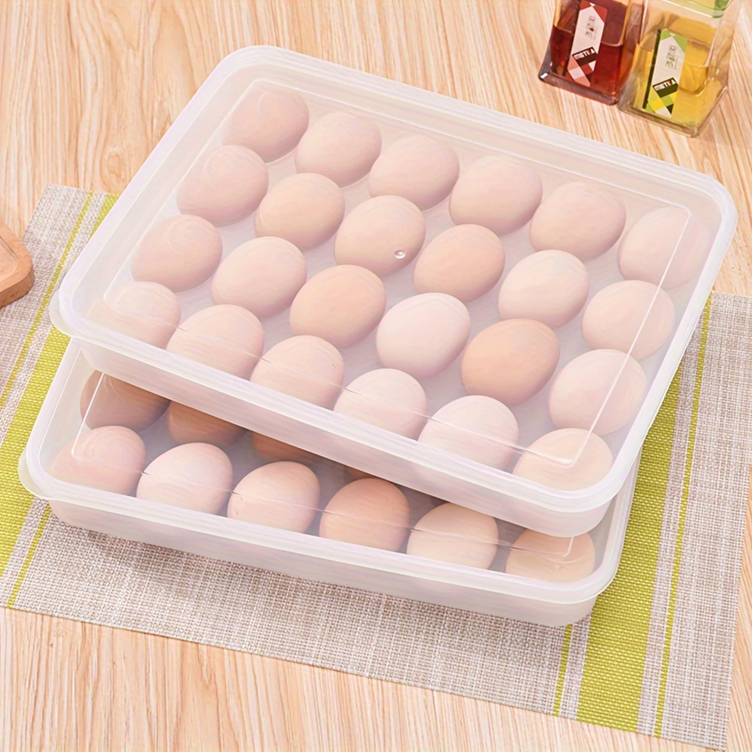 2pcs Covered Egg Holders, Clear Egg Holder Containers, Stackable Plastic Refrigerator Egg Trays For Deviled Egg, Protect And Ke
2pcs Covered Egg Holders, Clear Egg Holder Containers, Stackable Plastic Refrigerator Egg Trays For Deviled Egg, Protect And Ke