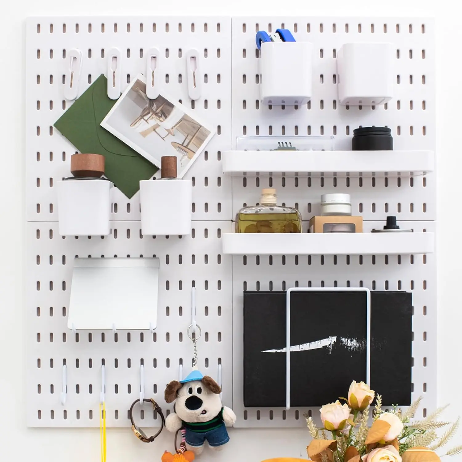 25.2" x 25.2" Wall Pegboard Kit, Nail-Free Installation, Large Organizer Panel
25.2" x 25.2" Wall Pegboard Kit, Nail-Free Installation, Large Organizer Panel