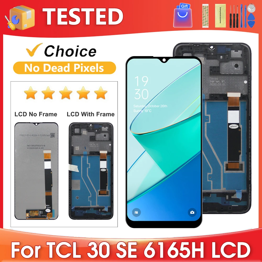 6.52''OEM For TCL 30 SE For TCL 30SE 6165H 6156H1 6165A 6165A1 6165S LCD Display Touch Screen Digitizer Assembly Replacement
6.52''OEM For TCL 30 SE For TCL 30SE 6165H 6156H1 6165A 6165A1 6165S LCD Display Touch Screen Digitizer Assembly Replacement