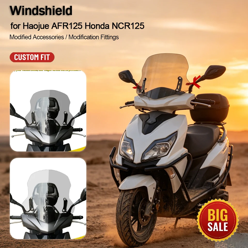 Universal Scooter Windshield Crossbar Modified Wind Deflector Bracket Kit for Haojue AFR125 Honda NCR125 Motorcycle Accessories
Universal Scooter Windshield Crossbar Modified Wind Deflector Bracket Kit for Haojue AFR125 Honda NCR125 Motorcycle Accessories