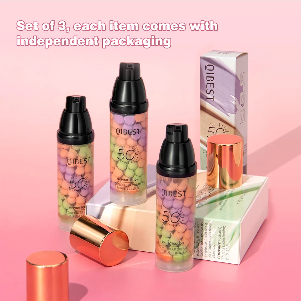 QIBEST Three Color Press Release Cream Concealer Isolate Makeup Base Brightening Cream Liquid Concealer Face Primer 3PC Sets
QIBEST Three Color Press Release Cream Concealer Isolate Makeup Base Brightening Cream Liquid Concealer Face Primer 3PC Sets