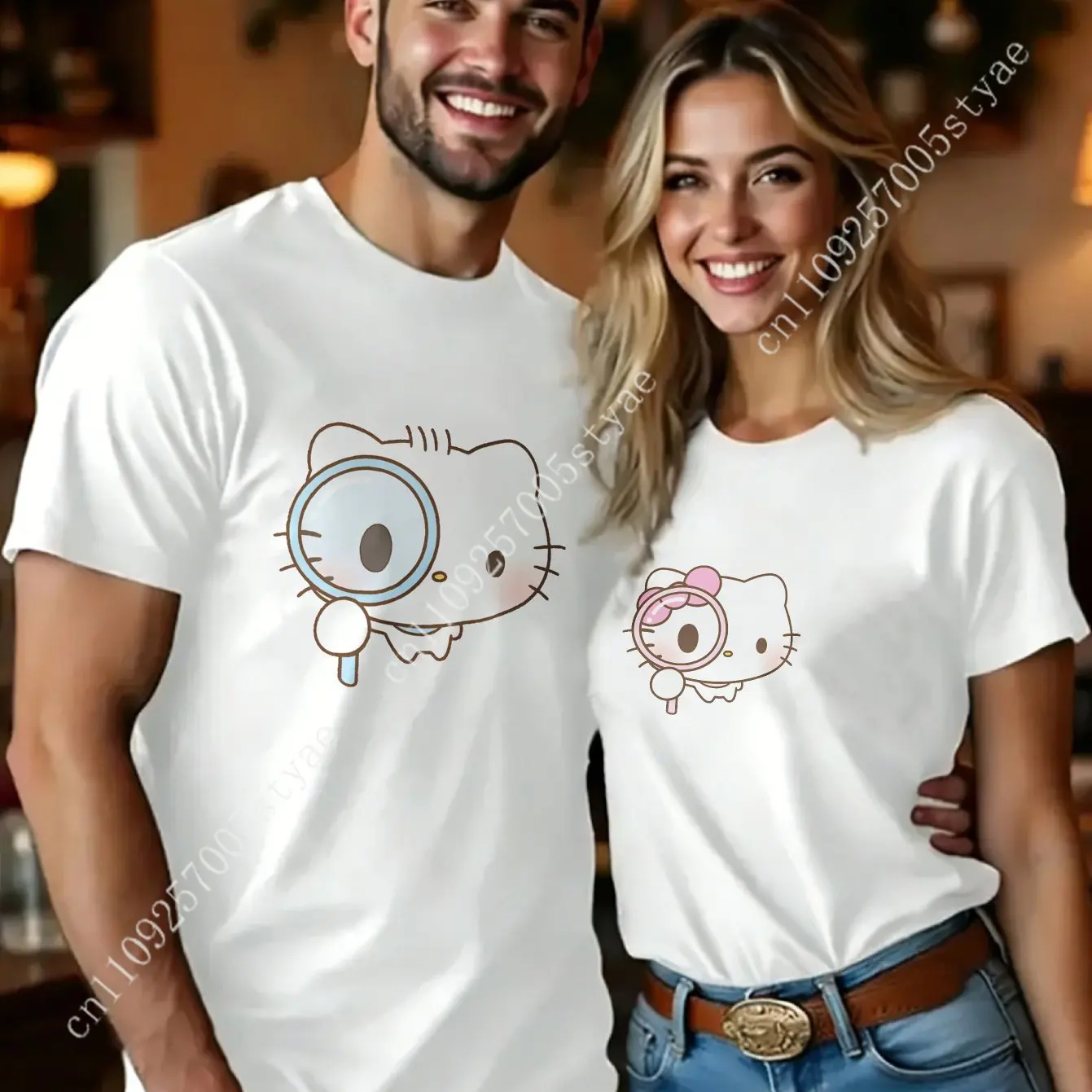 Sanrio Officially Licensed Hello Kitty Magnifying Glass Funny Design Print Couple Short Sleeve T-Shirt Fun Cosplay T-Shirt
Sanrio Officially Licensed Hello Kitty Magnifying Glass Funny Design Print Couple Short Sleeve T-Shirt Fun Cosplay T-Shirt