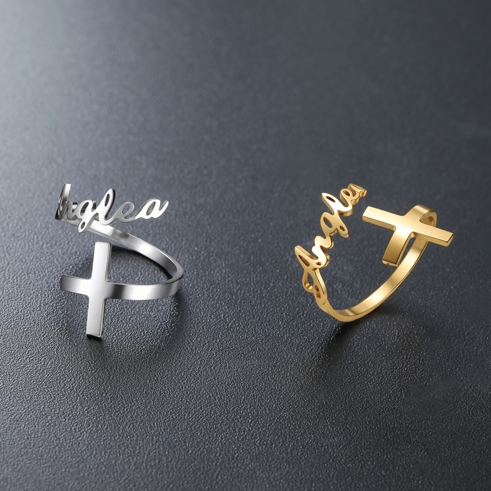 Customized Cross Name Ring Amulet Openning Rings for Women Men Personalized Name Couple Jewelry Trend Party Stainless Steel Gift
Customized Cross Name Ring Amulet Openning Rings for Women Men Personalized Name Couple Jewelry Trend Party Stainless Steel Gift