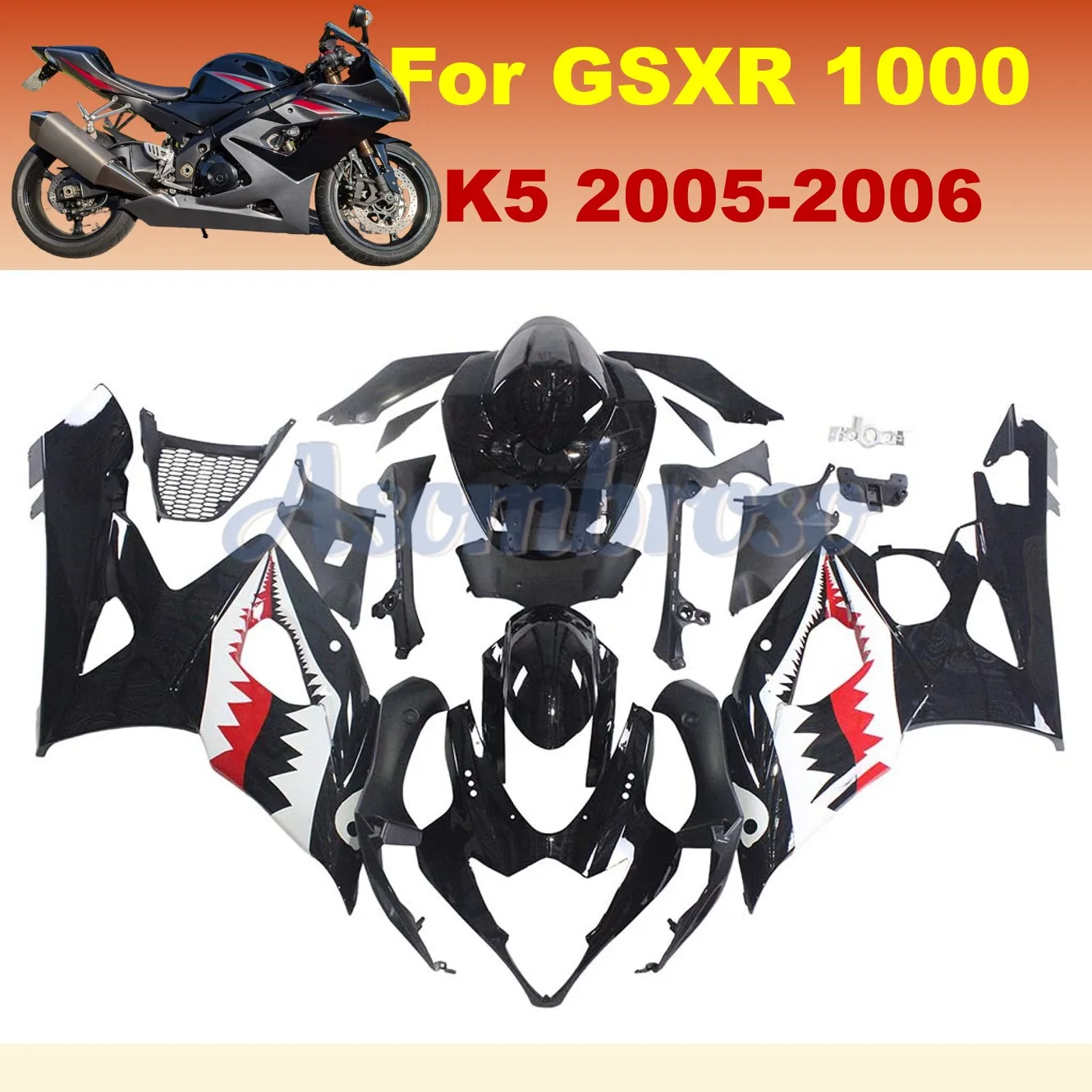 GSXR1000 2005 2006 Motorcycle Fairing Warhawk Edition Bodywork Kit for Suzuki K5 GSXR 1000 Custom Plastic Cowl
GSXR1000 2005 2006 Motorcycle Fairing Warhawk Edition Bodywork Kit for Suzuki K5 GSXR 1000 Custom Plastic Cowl