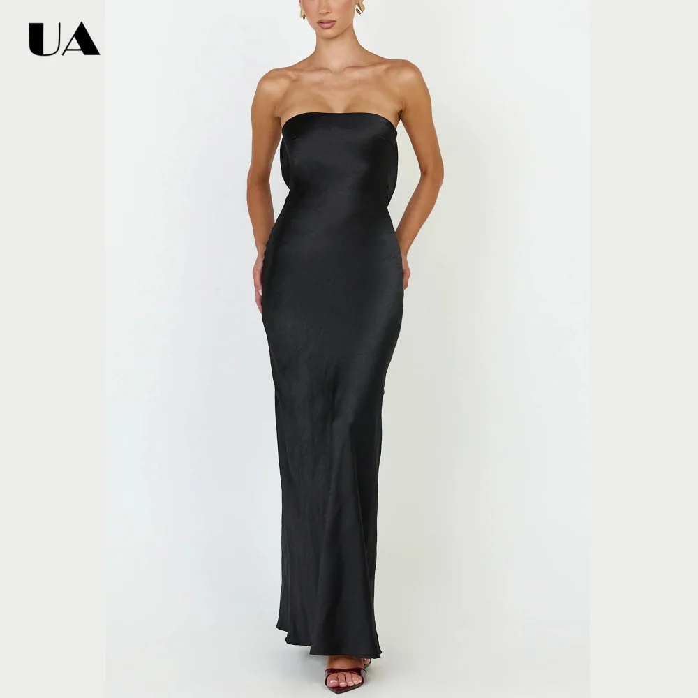 ULBYANRY Sexy Sheath Backless Prom Dress for Woman Simple Satin Strapless Evening Dress Customized Solid Sleeveless Party Dress
ULBYANRY Sexy Sheath Backless Prom Dress for Woman Simple Satin Strapless Evening Dress Customized Solid Sleeveless Party Dress