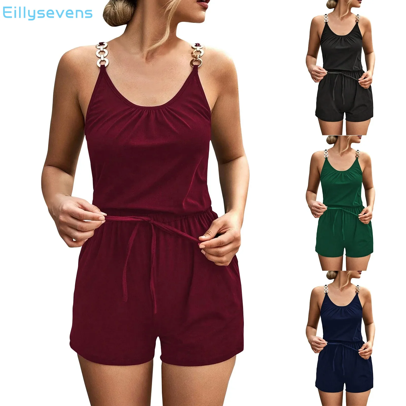 Women's jumpsuit retro fashion pleated jumpsuits spliced with metal suspenders sexy summer suit Overalls Daily ropa de mujer
Women's jumpsuit retro fashion pleated jumpsuits spliced with metal suspenders sexy summer suit Overalls Daily ropa de mujer