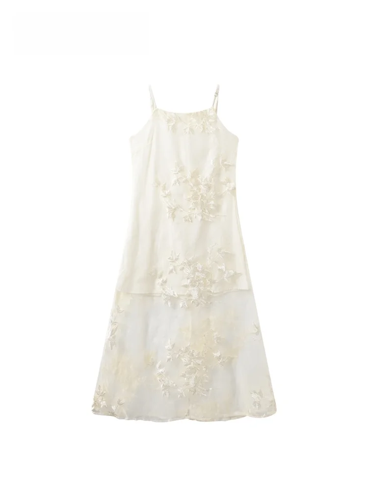 Cara CLUB plus Size White Strap Dress Women's Summer New Style Elegant Age-Defying plus Size Sister Polyester Fiber
Cara CLUB plus Size White Strap Dress Women's Summer New Style Elegant Age-Defying plus Size Sister Polyester Fiber
