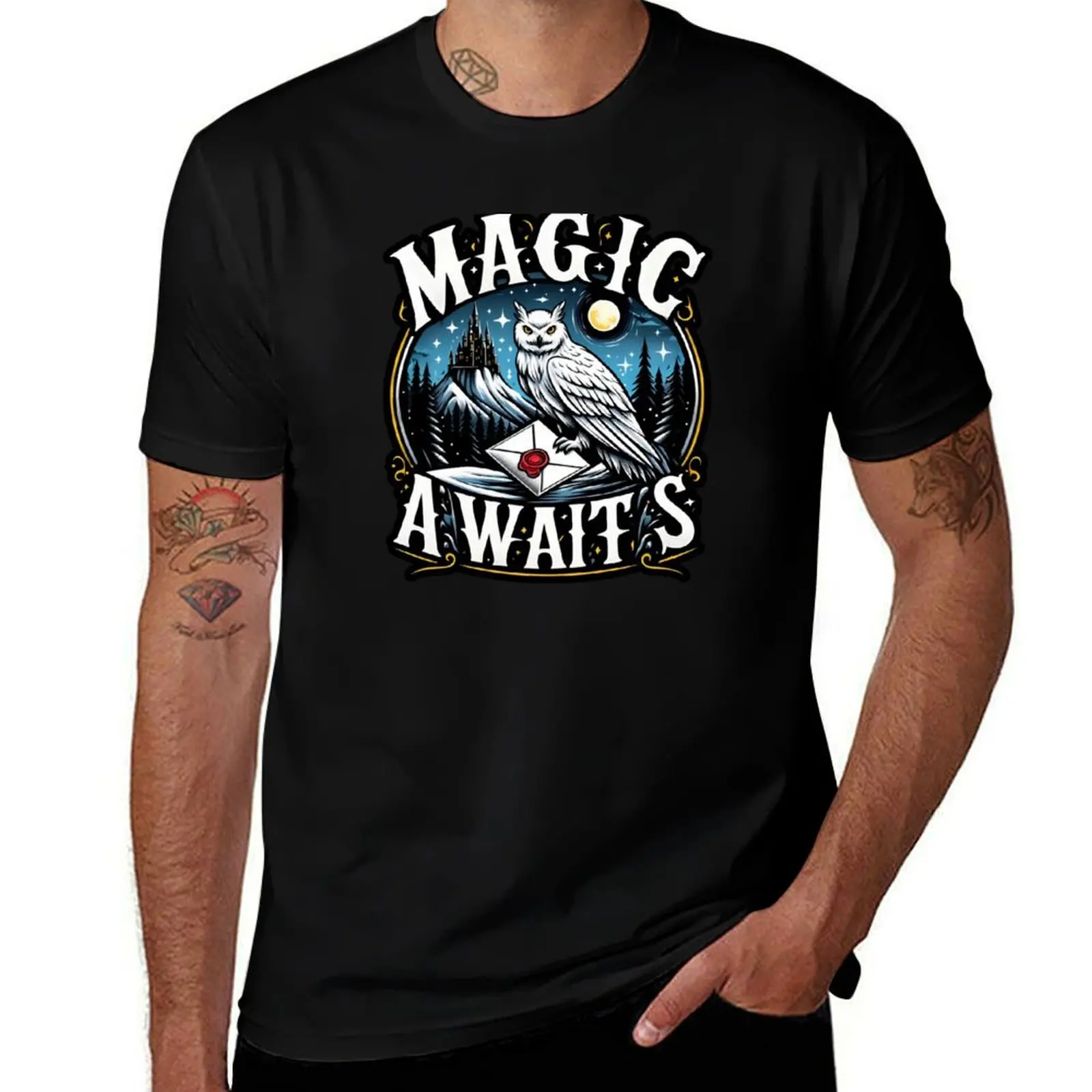 Magic Awaits - Snowy Owl with an Envelope in a Mystical Night - Fantasy T-Shirt man t shirt heavy cotton T-Shirt
Magic Awaits - Snowy Owl with an Envelope in a Mystical Night - Fantasy T-Shirt man t shirt heavy cotton T-Shirt