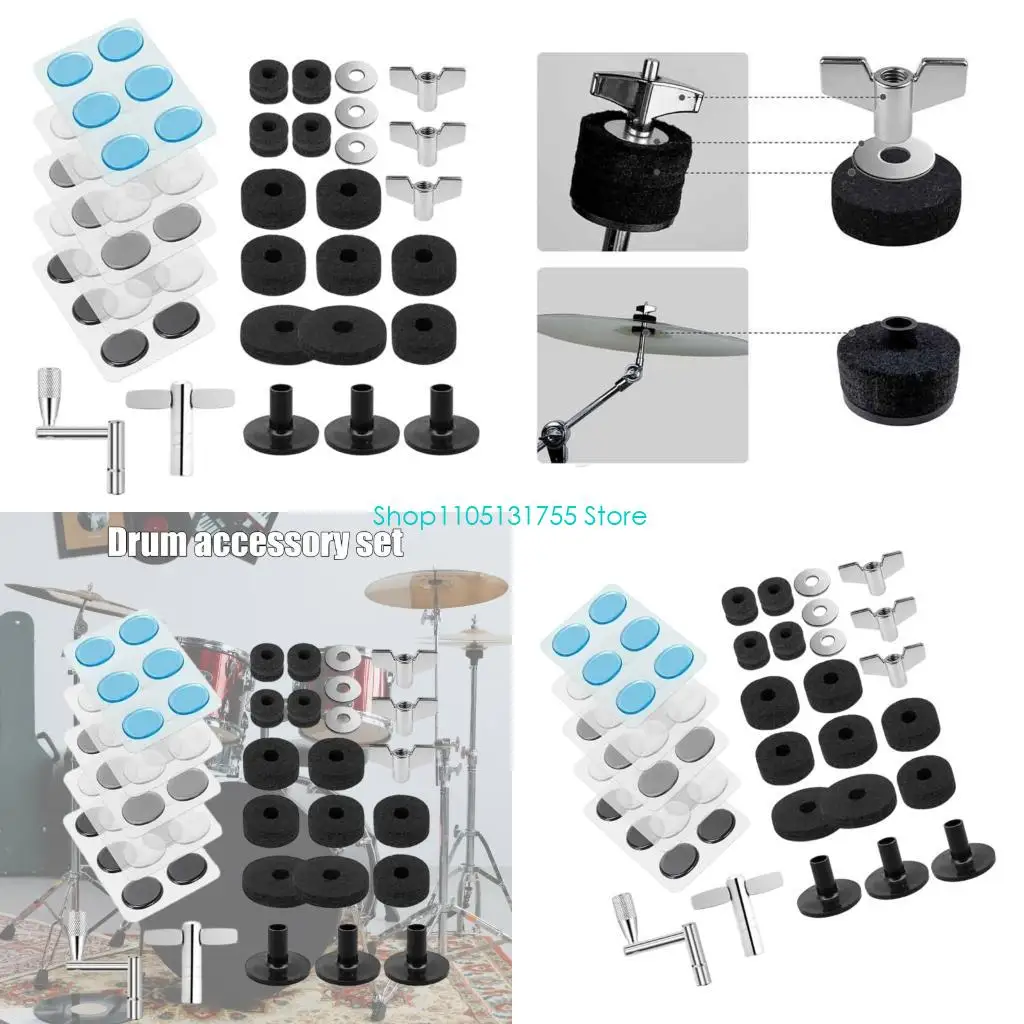 K0EF Drum Maintenance Set Cymbal Felts Sleeves Wing Washers Easy to Install
K0EF Drum Maintenance Set Cymbal Felts Sleeves Wing Washers Easy to Install