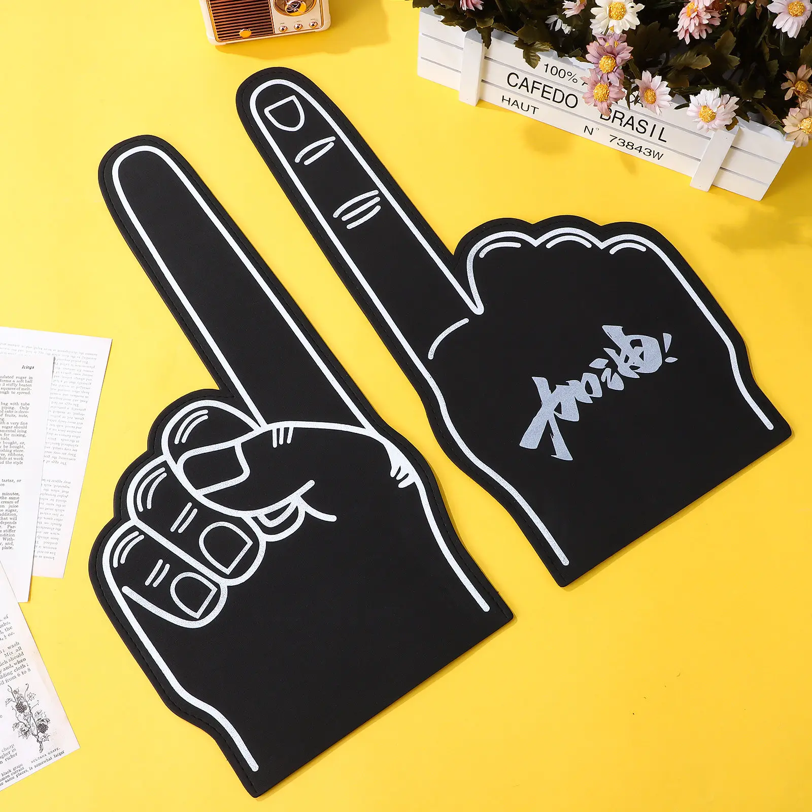 3Pcs Cheerleading Foam Hands Giant Foam Fingers Comfortable Eva Lightweight Sports Party Favors Pointer Finger for Hands
3Pcs Cheerleading Foam Hands Giant Foam Fingers Comfortable Eva Lightweight Sports Party Favors Pointer Finger for Hands