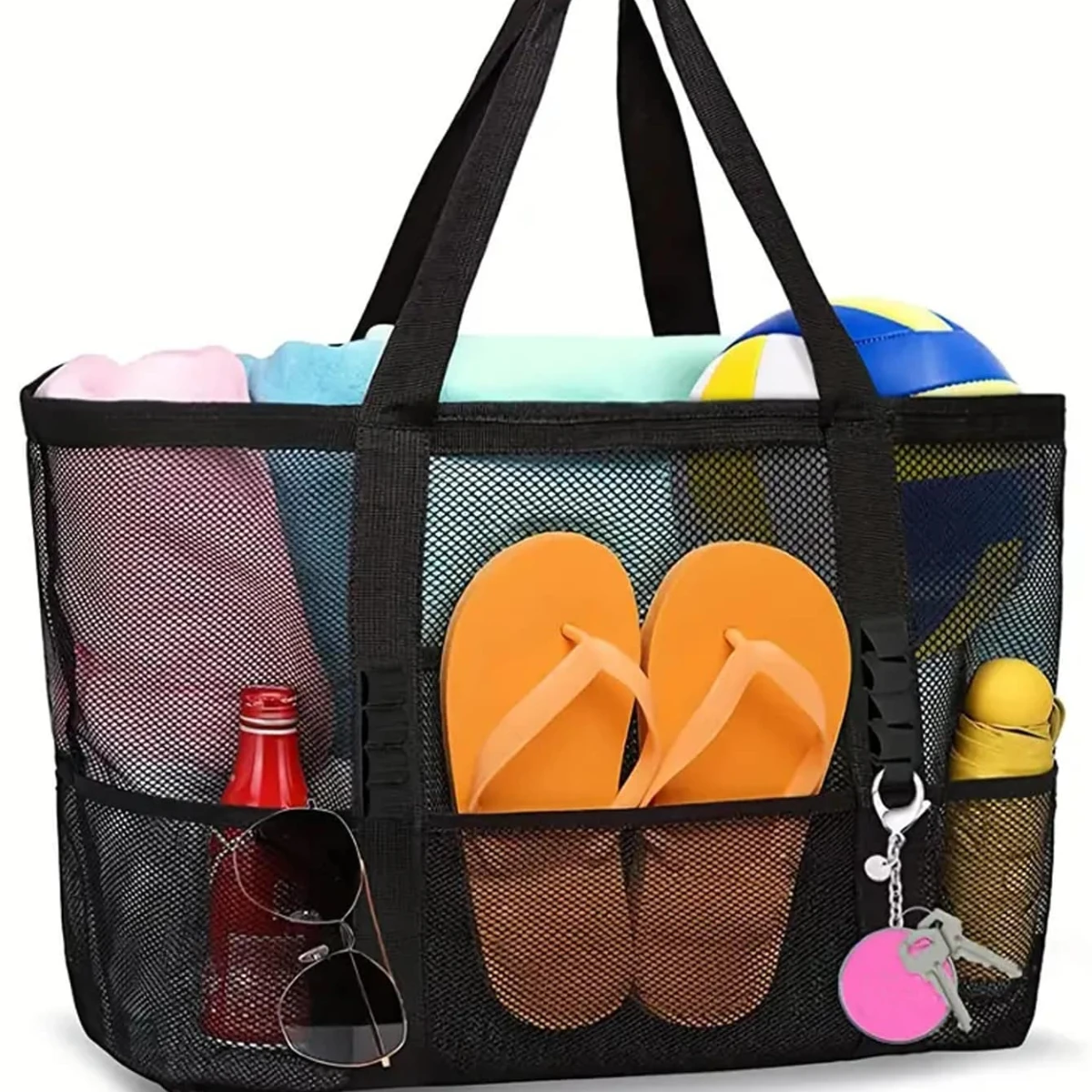 Large Mesh Beach Bag Sandproof Swim Tote Bag Oversized for Family Foldable Lightweight Pool Boat Bag with Toys Vacation Beach
Large Mesh Beach Bag Sandproof Swim Tote Bag Oversized for Family Foldable Lightweight Pool Boat Bag with Toys Vacation Beach
