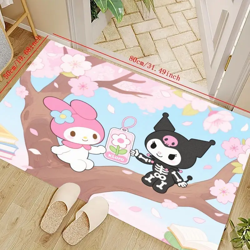 1PC Kawaii Sanrio My Melody & Kuromi Cherry Blossom Anime Floor Mat, Cute Cartoon Sakura Theme Area Rug for Bedroom Living Room
1PC Kawaii Sanrio My Melody & Kuromi Cherry Blossom Anime Floor Mat, Cute Cartoon Sakura Theme Area Rug for Bedroom Living Room