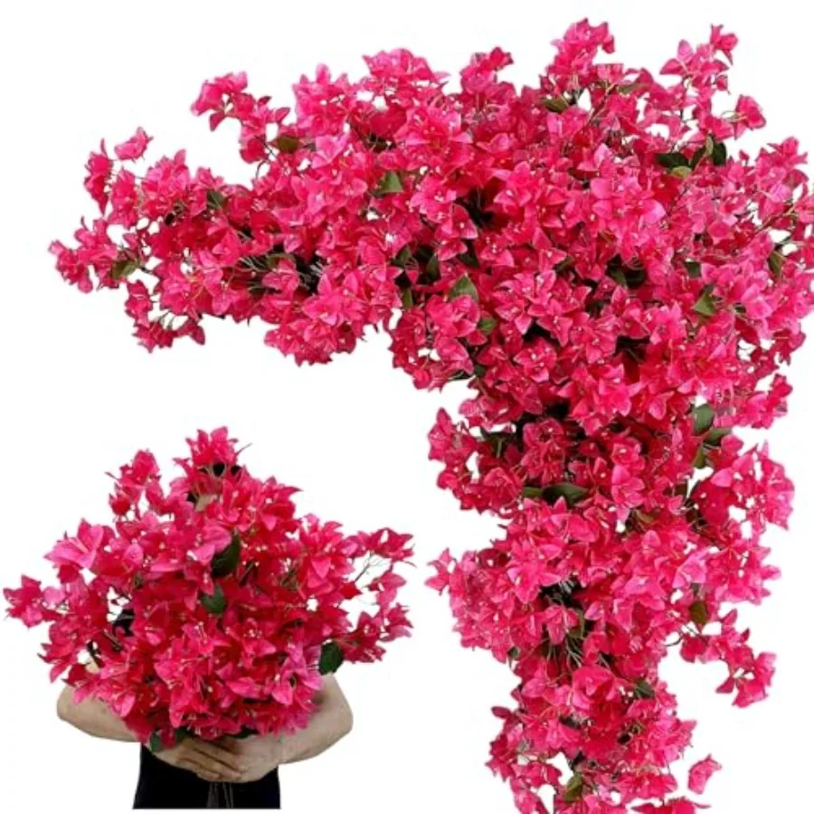 Pack of 20 - Artificial Bougainvillea Flower Stems Silk Fuchsia Bougainvillea Bush Branches for Home Wedding Table Centerpiece
Pack of 20 - Artificial Bougainvillea Flower Stems Silk Fuchsia Bougainvillea Bush Branches for Home Wedding Table Centerpiece