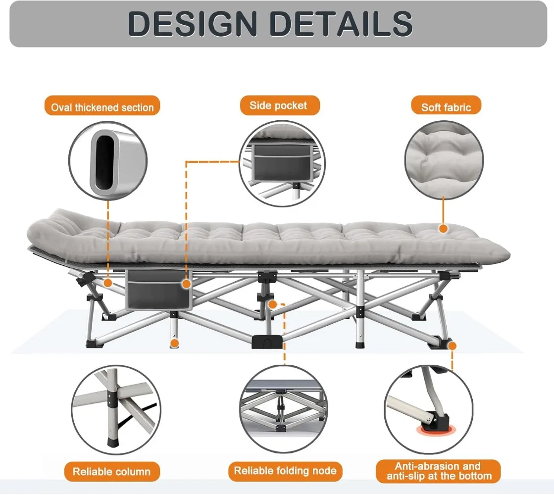 1 Pack Folding Camping Cots, Cots for Sleeping Camping Bed Heavy Duty Folding Cot with Carry Bag
1 Pack Folding Camping Cots, Cots for Sleeping Camping Bed Heavy Duty Folding Cot with Carry Bag
